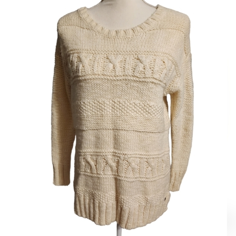 American eagle crewneck‎ ivory knit sweater